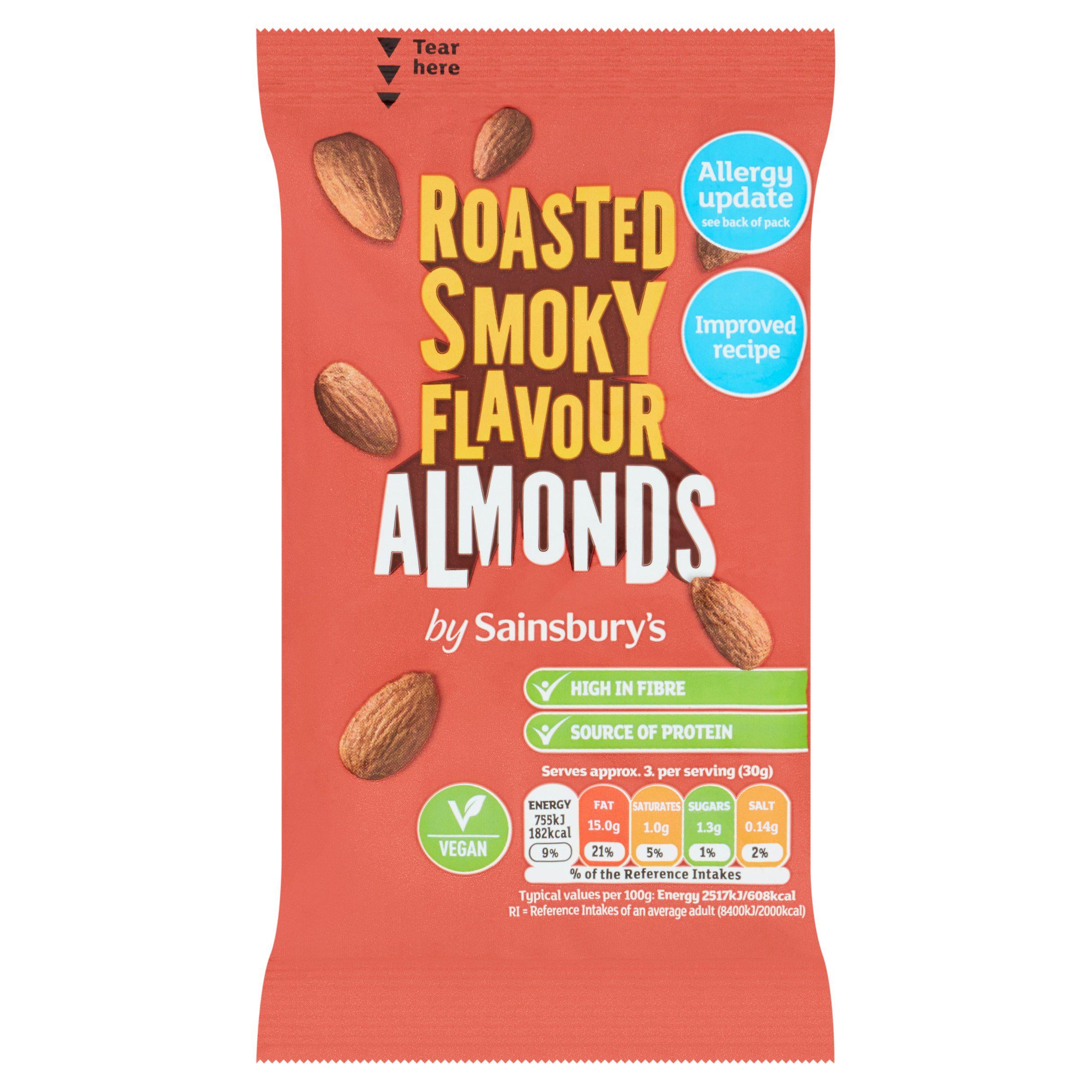 Sainsbury's Roasted Smokey Almonds 100g Lunchbox snacking Sainsburys   