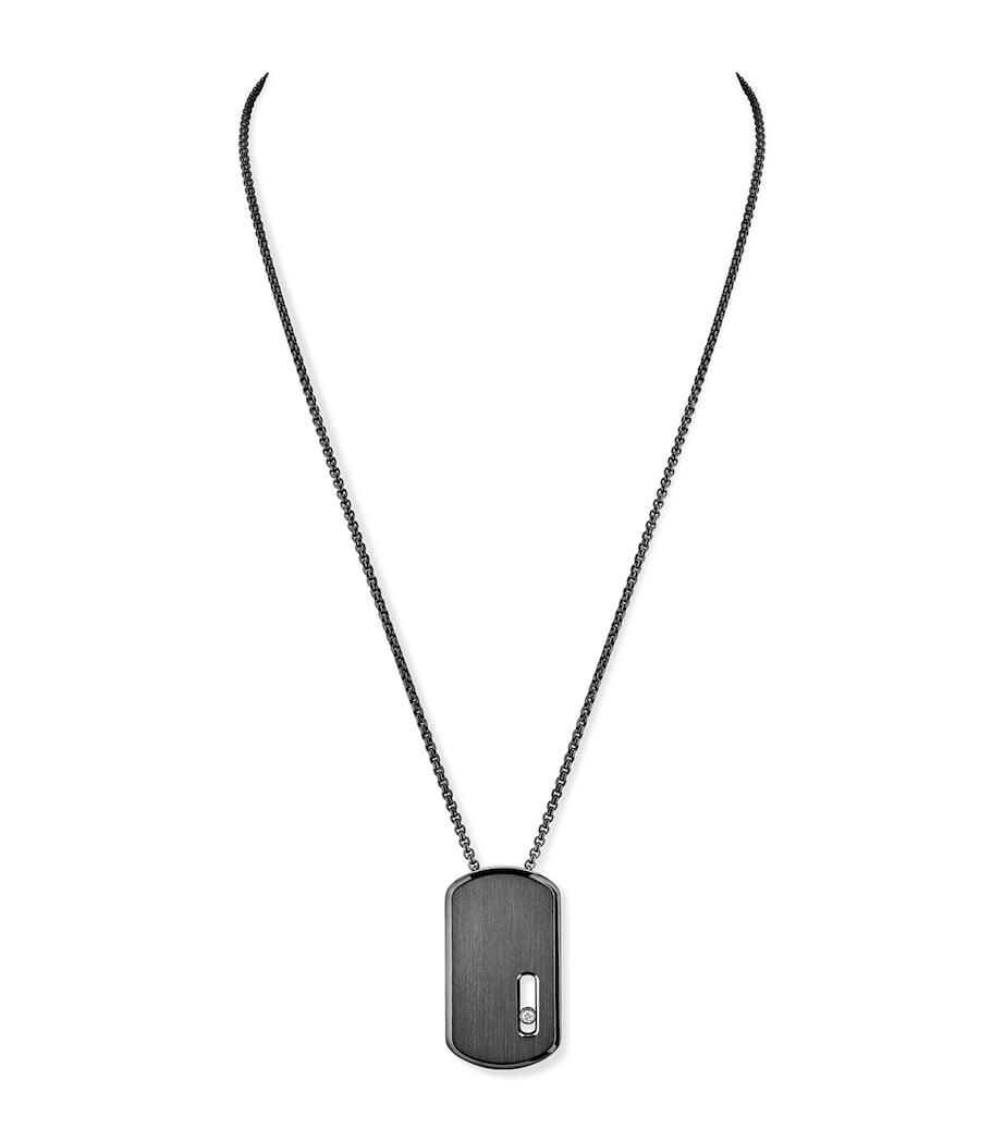 Messika Move Anhängerhalskette Graphit Titan mit Diamant 0,14 Karat, UK-Version