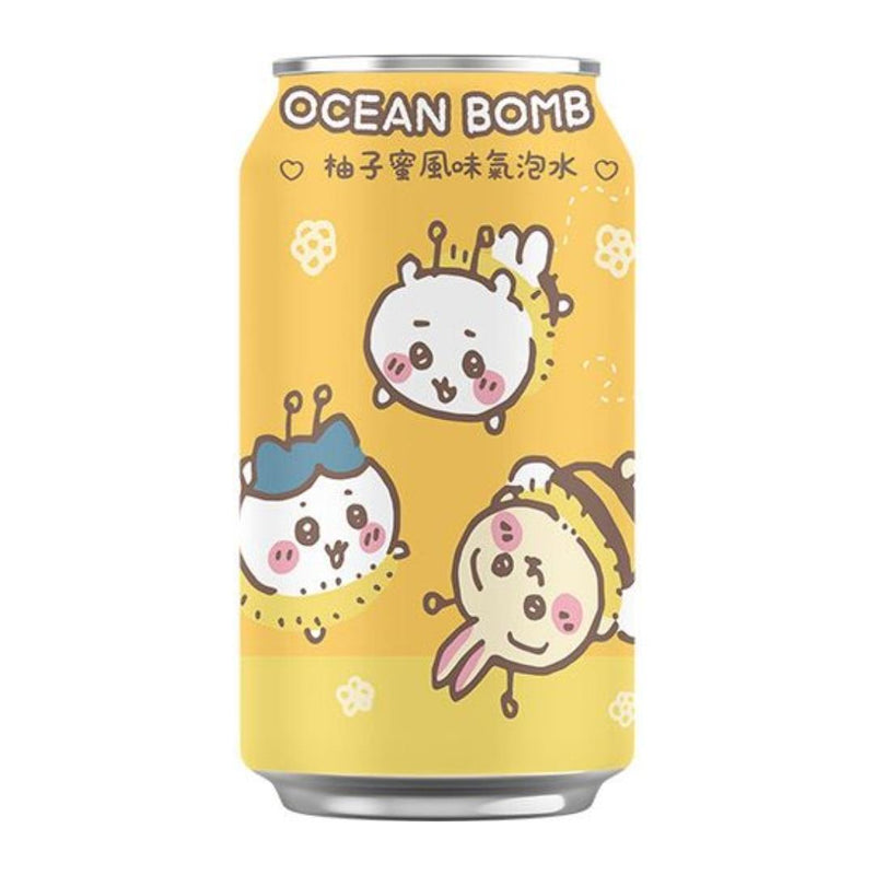 Ocean Bomb Chiikawa sparkling water Honey & Pomelo flavour, UK version