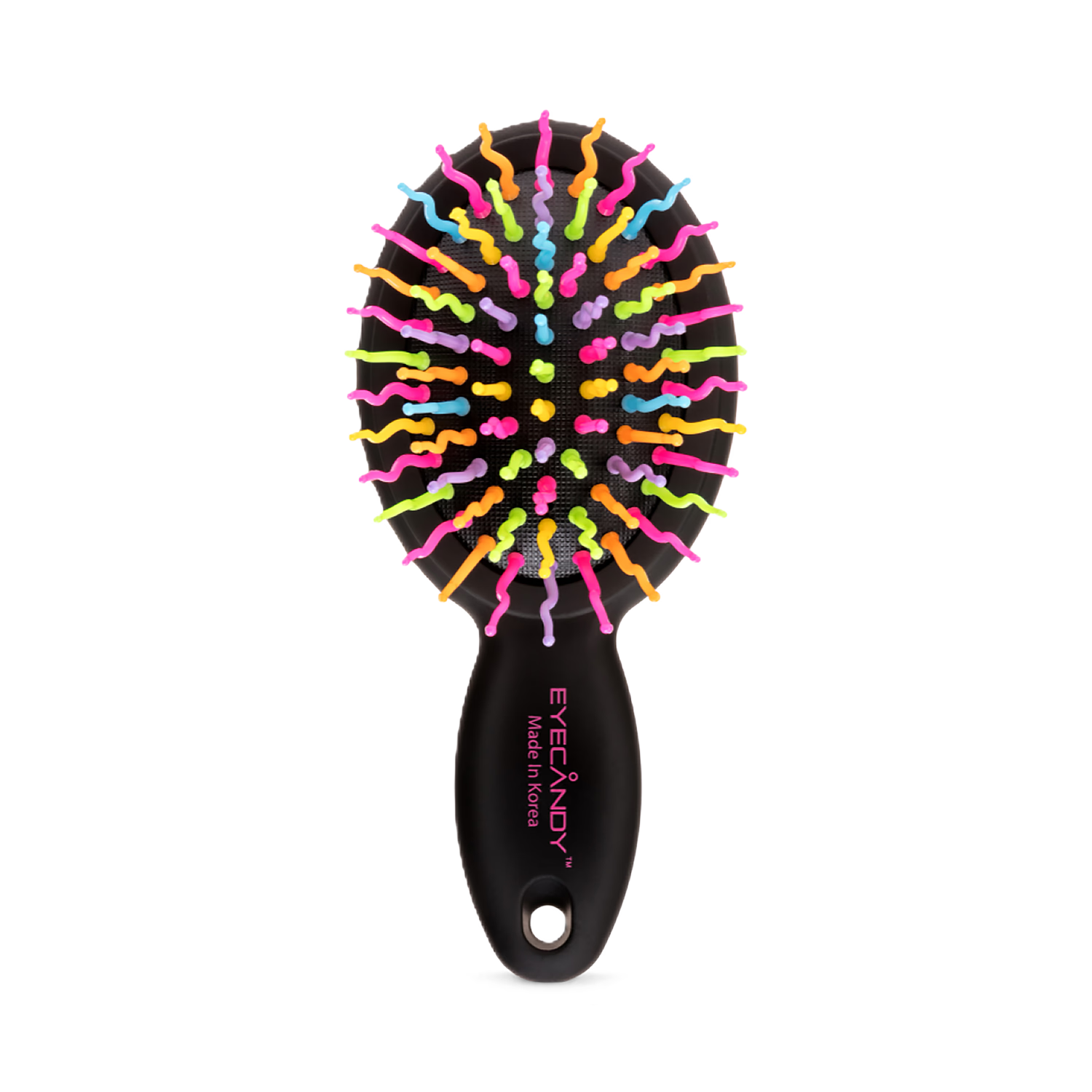 EYECANDY mini hairbrush black with mirror, UK version