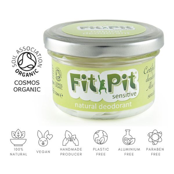 Fit Pit natural deodorant sensitive skin organic 100ml (British brand)