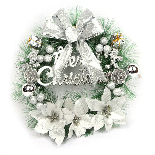 Livingandhome Christmas wreath with mixed decorations 30cm, imported from the UK