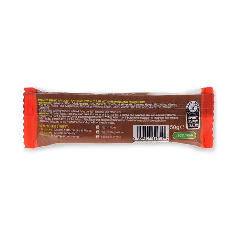 TriActive protein bar Cashew & Apricot 50g, imported from the UK