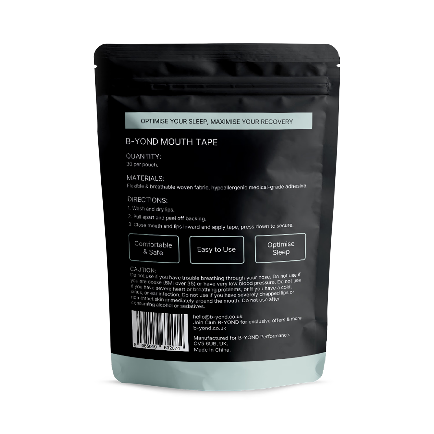 B-YOND Performance mouth tape pack of 30 (British brand)