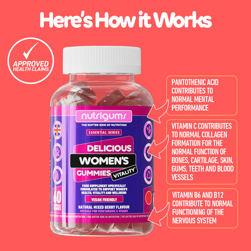 Nutrignums Women's Vitality 60 Gummies - British product