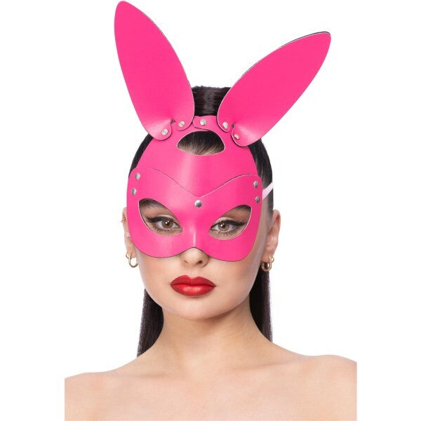 Fever pink mock leather rabbit mask, imported from the UK