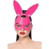 Fever pink mock leather rabbit mask, imported from the UK