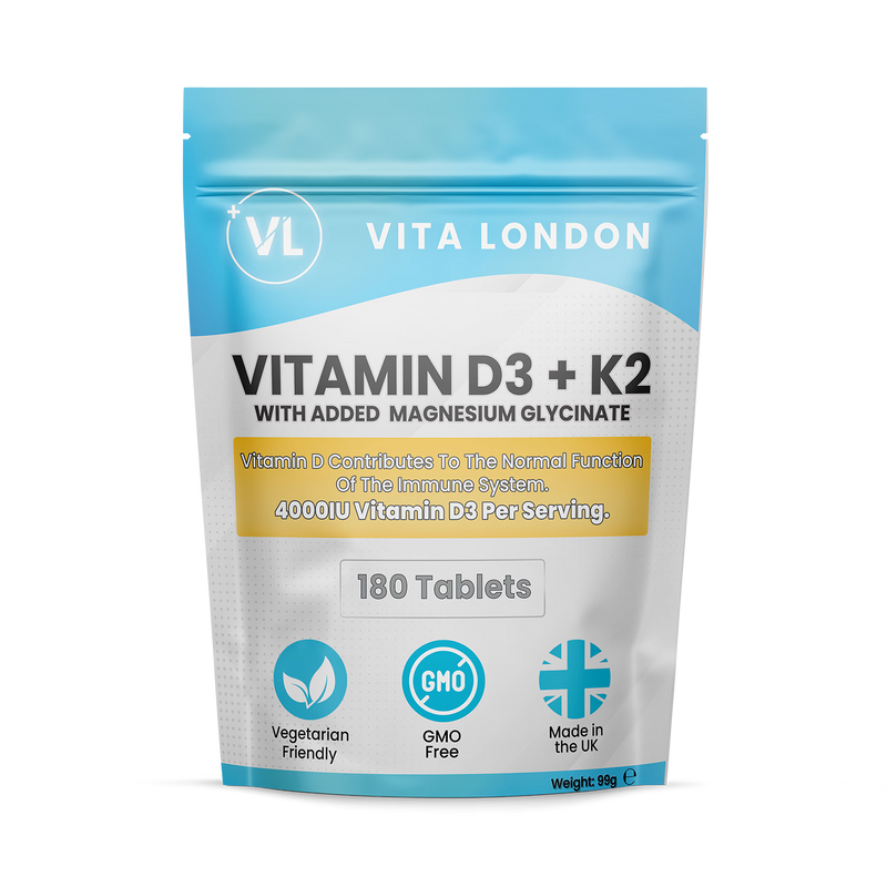 Vitamin D3 K2 supplement 4000IU 180 tablets - British product