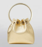 Jimmy Choo Micro Bon Bon top-handle bag metallic leather (British brand)