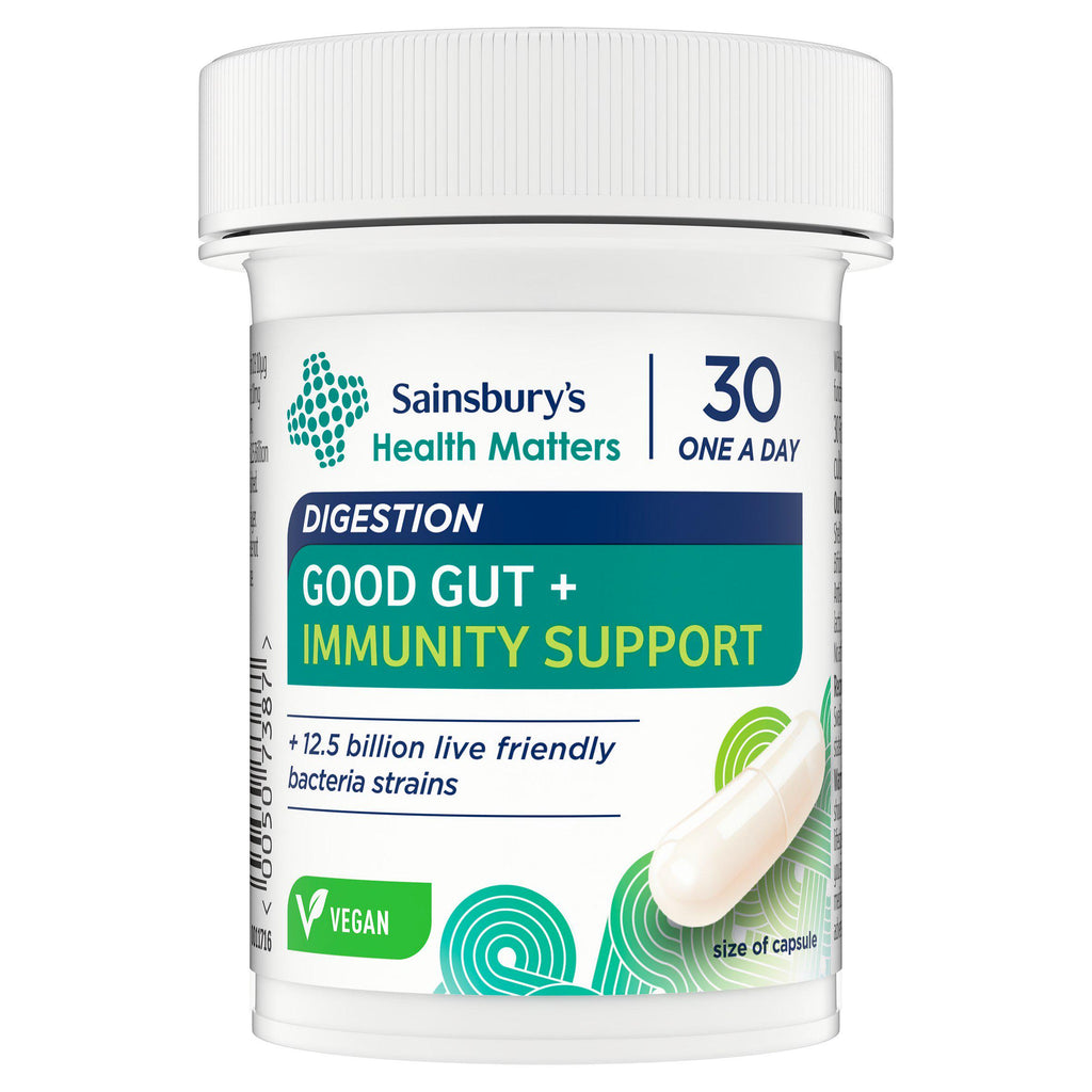 Sainsbury's Health Matters Digestion Good Gut + Immunity Support 30 One a Day