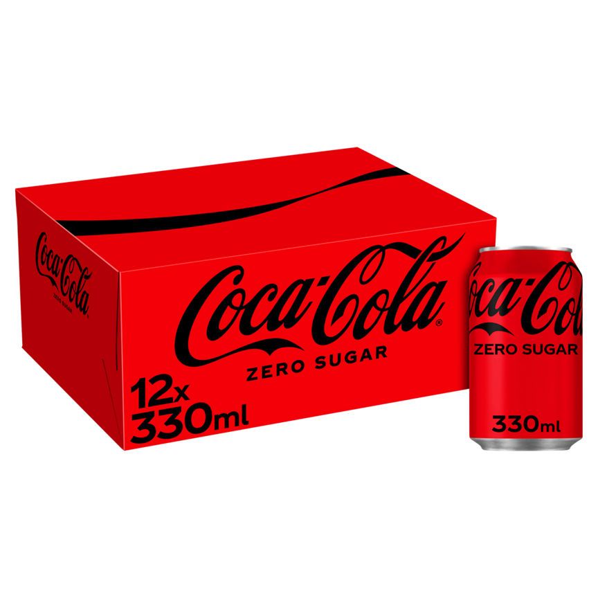 Coca-Cola Zero Sugar Cans Fizzy & Soft Drinks ASDA   