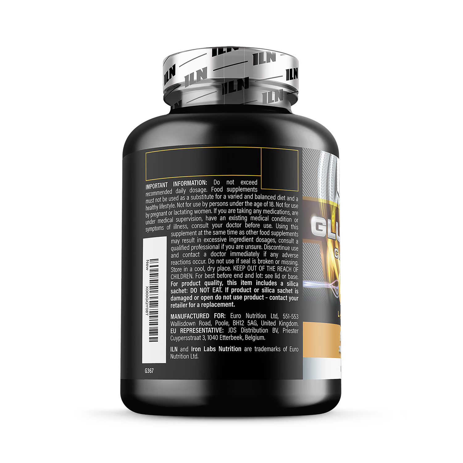 L Glutamine 3000mg capsules 240 count (British brand)