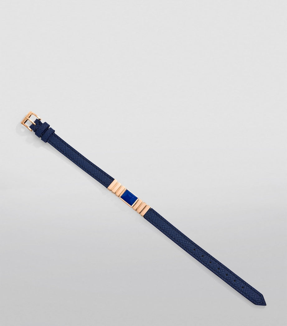 Marli New York UNII bracelet rose gold saffiano leather (British brand)