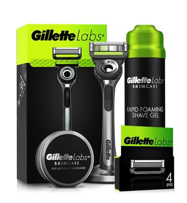 Gillette Labs 5 Months Razor with Exfoliating Bar Bundle & Moisturiser GOODS Boots   