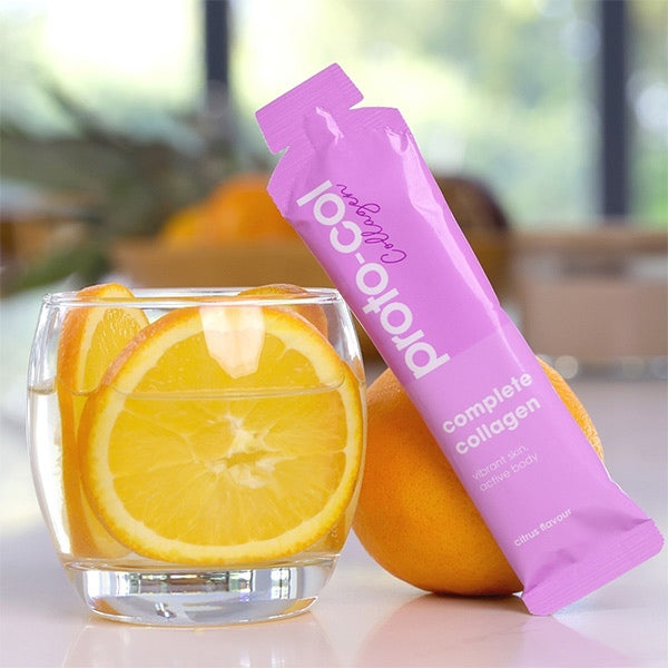 Proto-col Complete Collagen drink sachets 30ml, imported from the UK