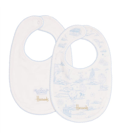 Harrods Harrods Cotton Balloon Bib (Set of 2)- Buy online at McGrocer