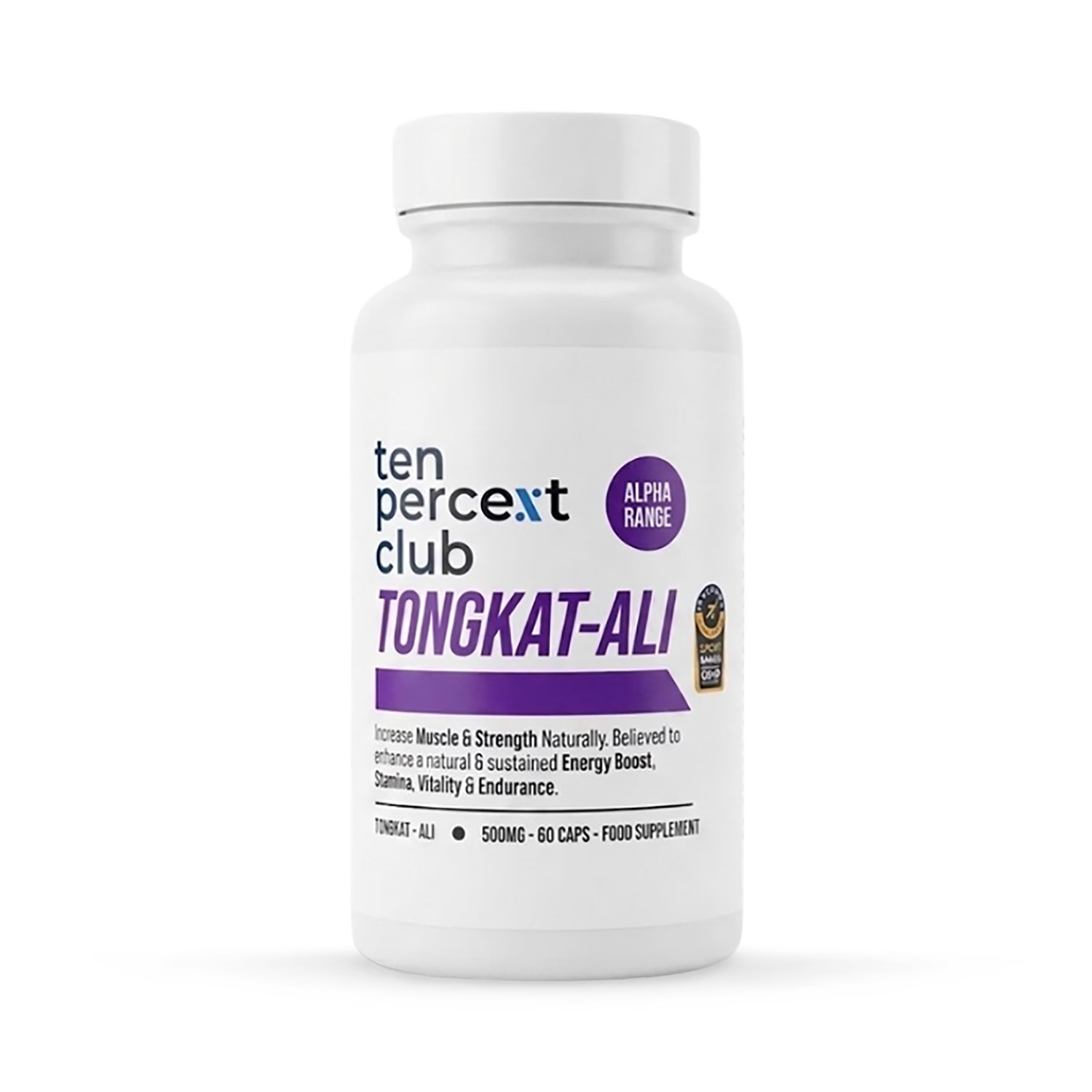 The Ten Percent Club Tongkat Ali 90 capsules, UK version