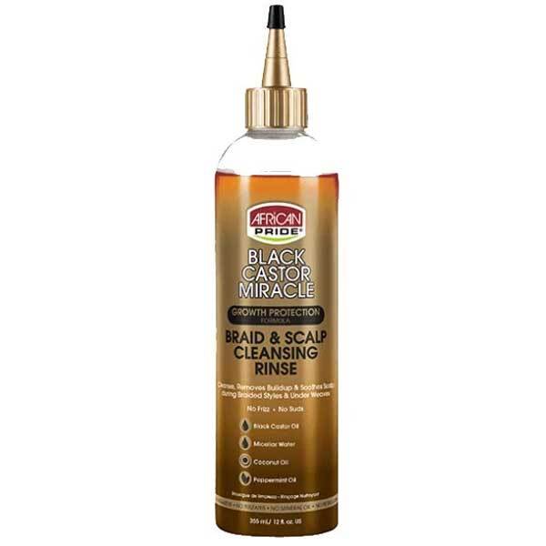 African Pride Black Castor Oil braid cleansing rinse - British product
