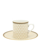 Halcyon Days Antler Trellis coffee cup and saucer (British brand)