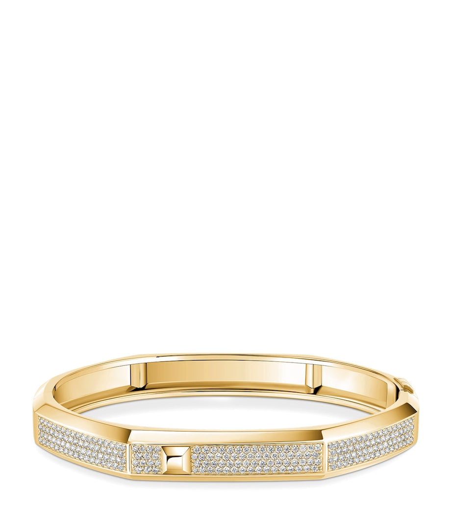 Messika Moderniste gold diamond bangle 1.25ct, imported from the UK