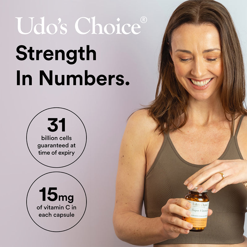 Udo's Choice Super 8 Immune probiotic 90 capsules, UK version