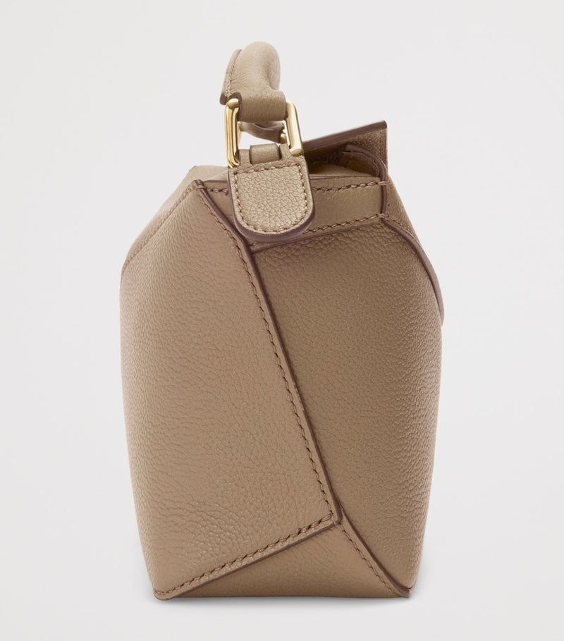 LOEWE Mini Leather Puzzle Edge top-handle bag, imported from the UK