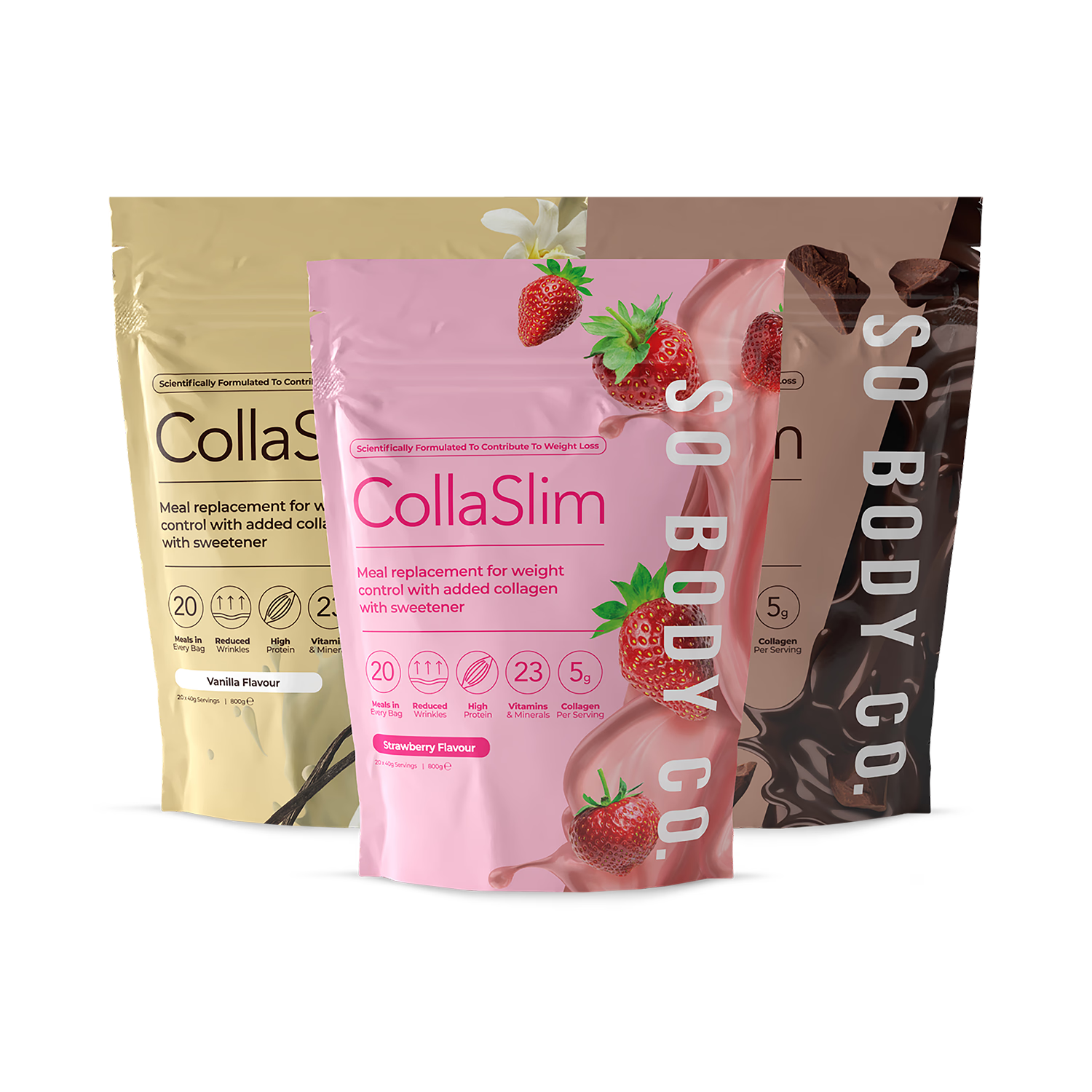 So Body Co CollaSlim vanilla meal replacement shake 40g - British product