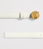 Bottega Veneta Nappa leather belt with sculptural buckle (British brand)