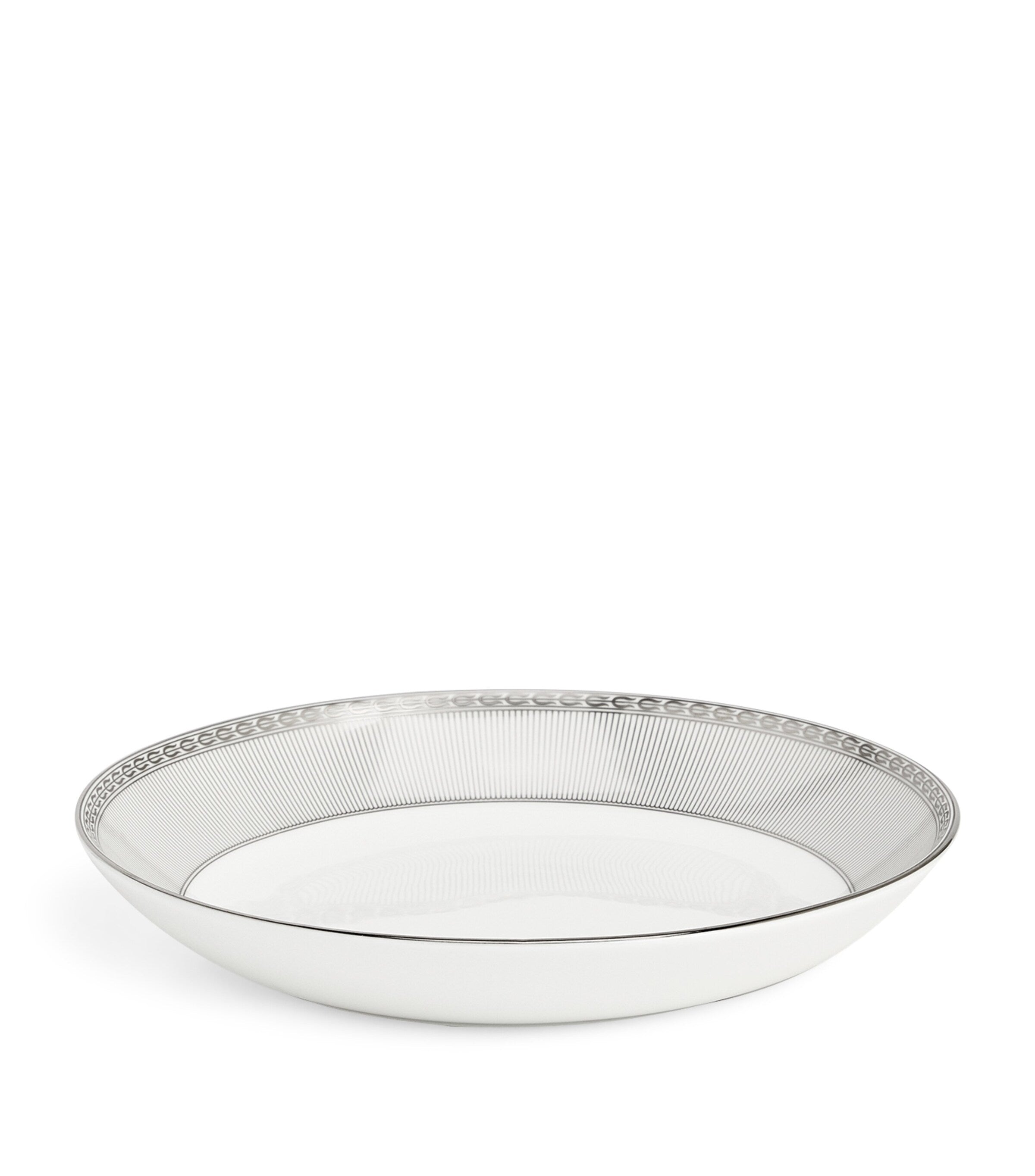 Wedgwood Silver Tonquin bone china deep plate 22cm (British brand)
