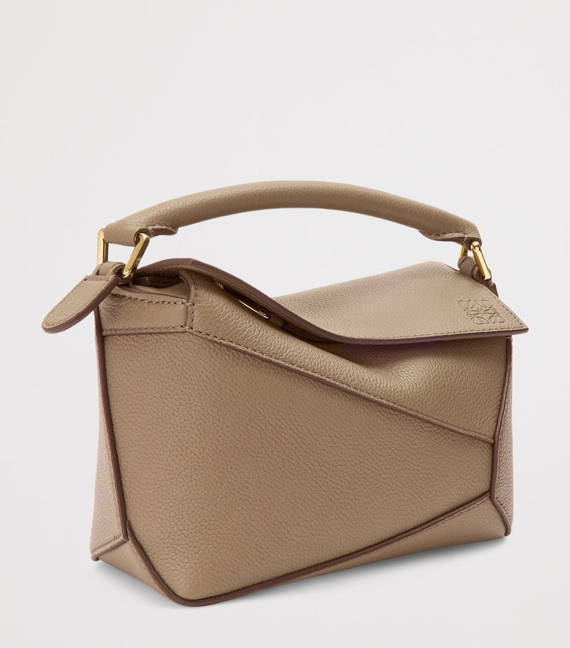 LOEWE Mini Leather Puzzle Edge top-handle bag, imported from the UK