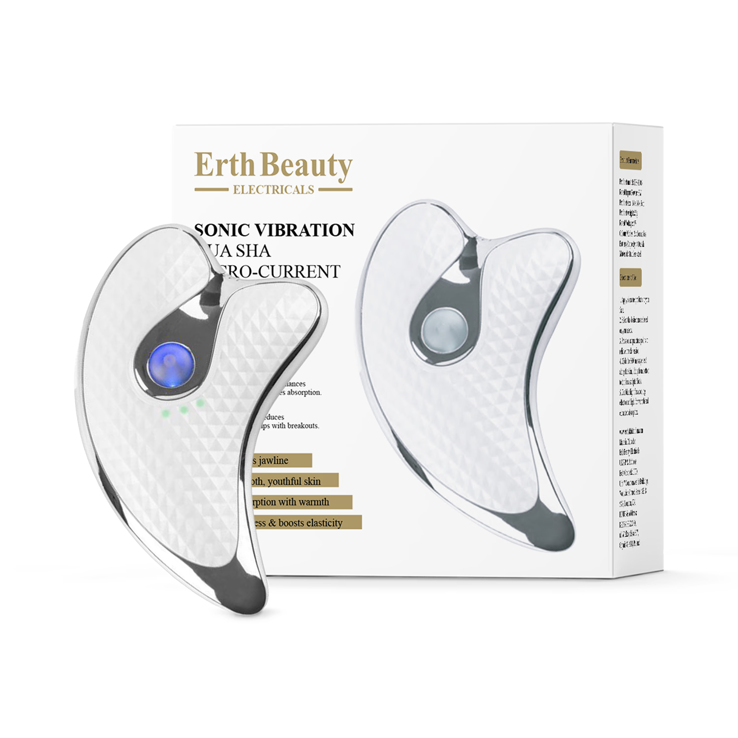 Erth Skin London sonic vibration GuaSha face massager - British product