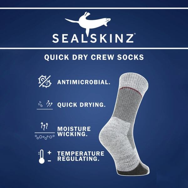 Sealskinz Quick Dry Mid Length Socks - British product
