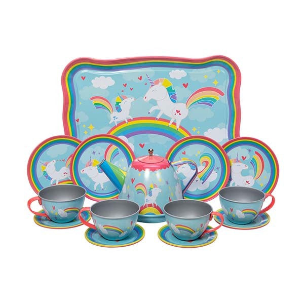 Schylling Unicorn Tin Tea Sets