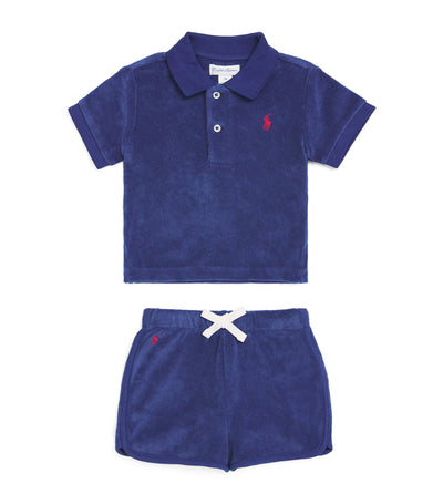 Harrods Ralph Lauren Kids Towelling Polo Shirt and Shorts Set (2-6 Years)- Buy online at McGrocer