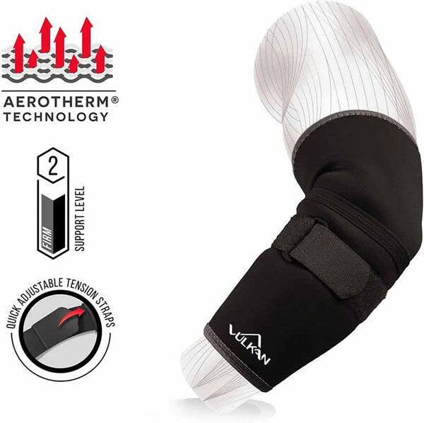 Vulkan neoprene elbow support with adjustable strap (British brand)