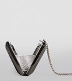 Jeffrey Levinson Finley mirrored clutch bag lambskin - British product