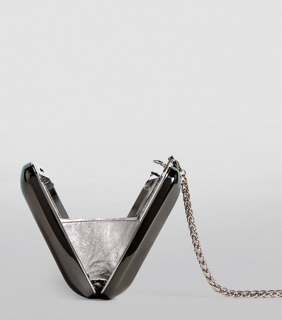 Jeffrey Levinson Finley mirrored clutch bag lambskin - British product