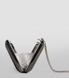Jeffrey Levinson Finley mirrored clutch bag lambskin - British product
