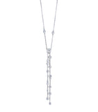 Boodles Raindance Double Drop diamond pendant in platinum, imported from the UK