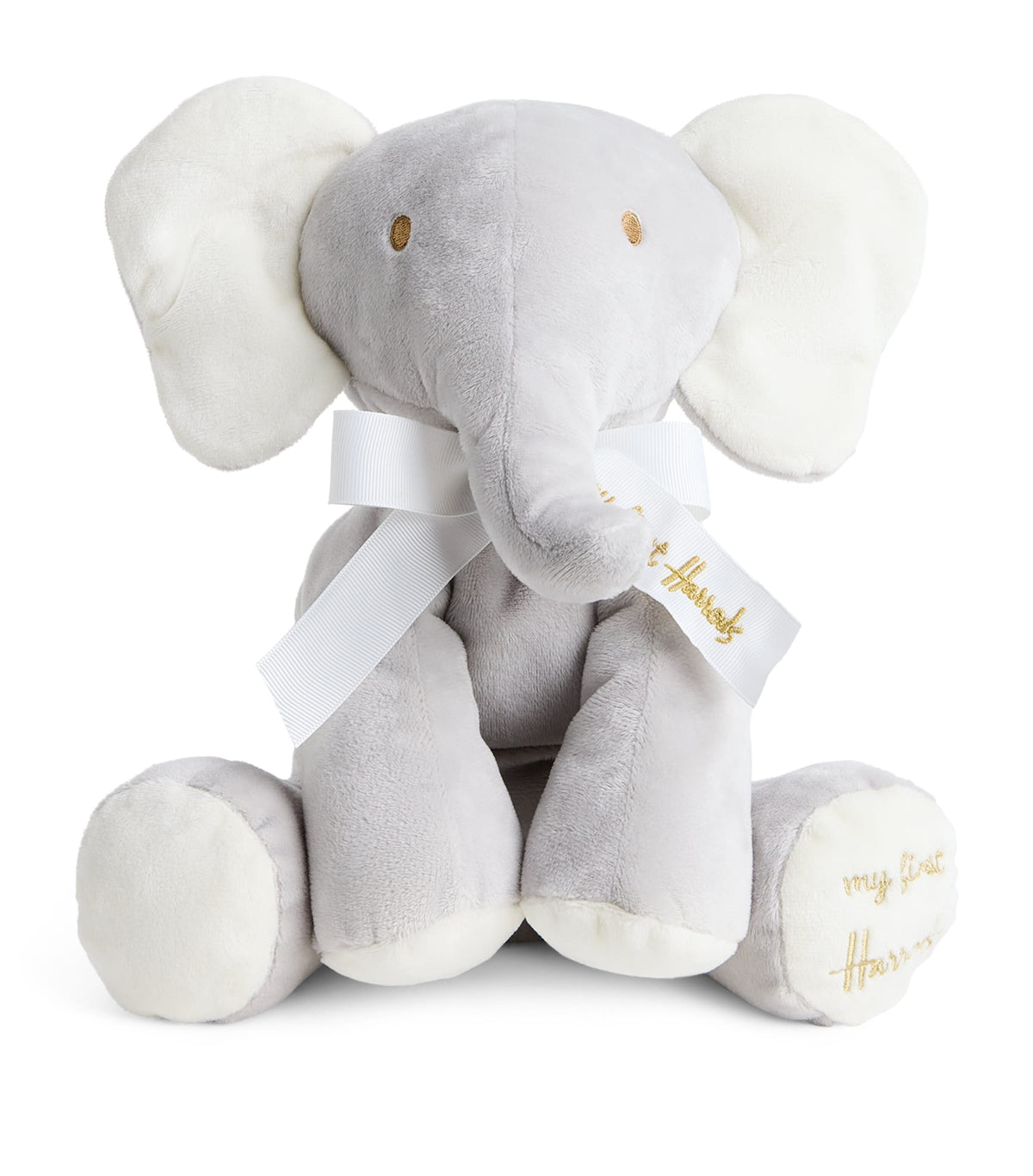 Harrods soft elephant toy for newborns, 36cm tall, UK version