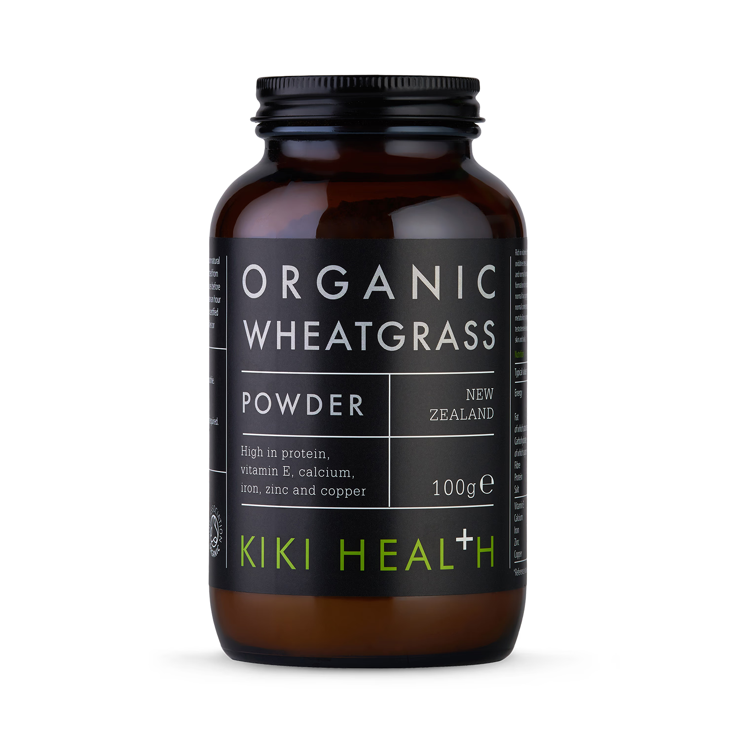 KIKI Health organic wheatgrass powder 100g, UK version