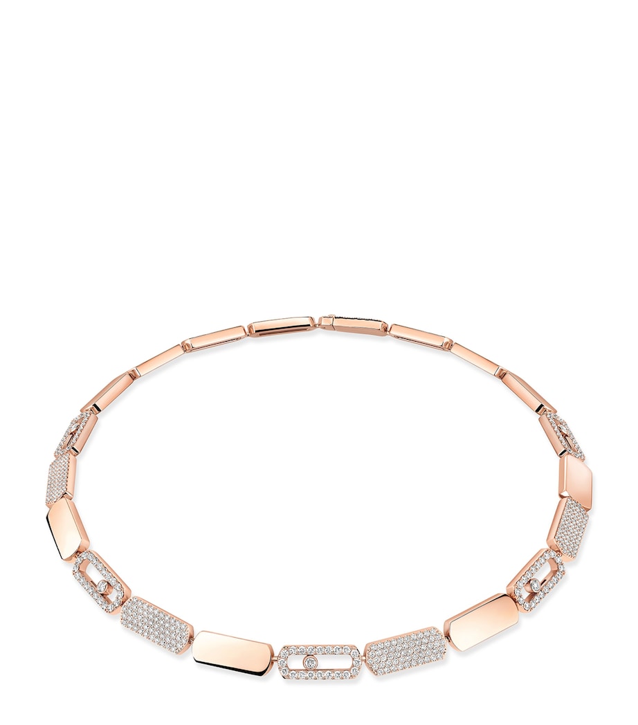 Messika Imperial Move pink gold diamond necklace 6.40ct, imported from the UK