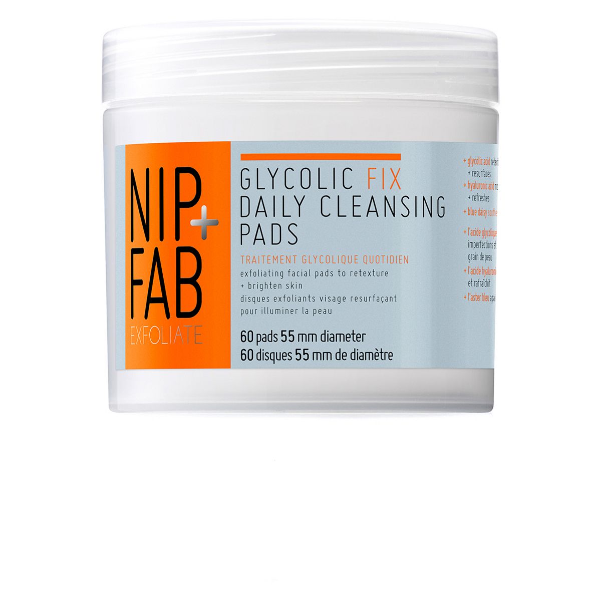 NIP+FAB Glycolic Fix Daily Cleansing Pads 60 pack GOODS Boots   