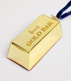 Harrods gold bar ornament - British product