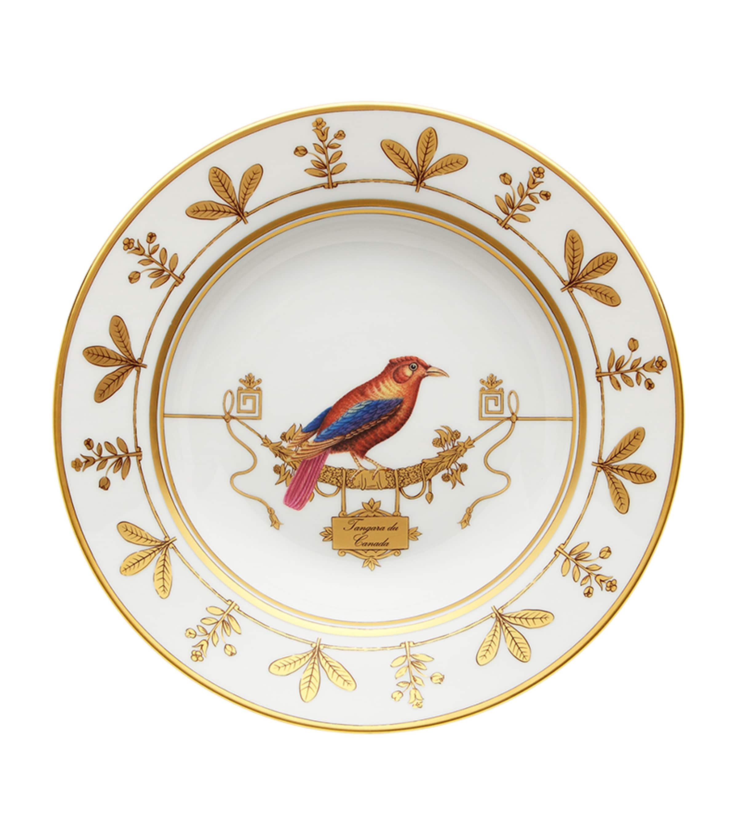 GINORI 1735 Volière Tangara Du Canada soup plate 24.5cm, UK version