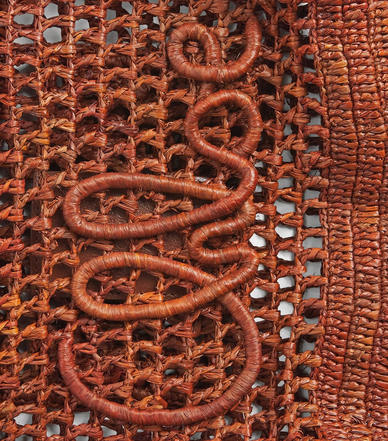 Chloé Small Raffia Summer Banana Tote Bag, imported from the UK