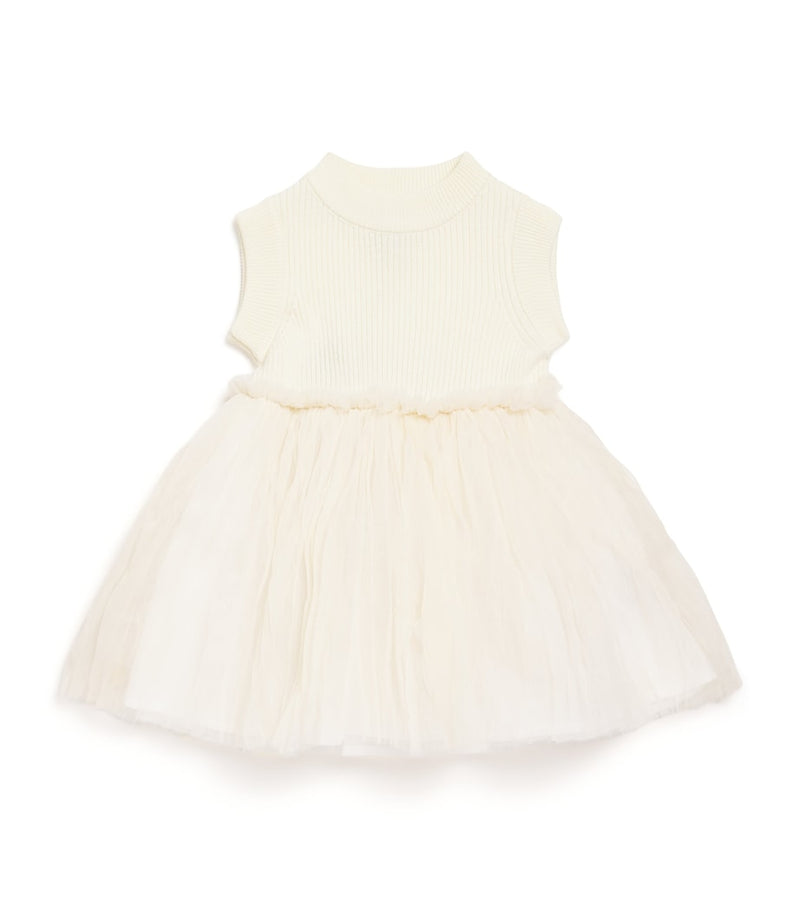 Donsje Xewa baby dress knitted-tulle 3 months-4 years - British product