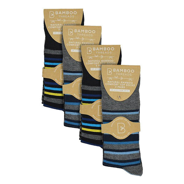 Sock Snob 12 Pairs Mens Non Elastic Bamboo Socks 6-11 UK GOODS Superdrug   