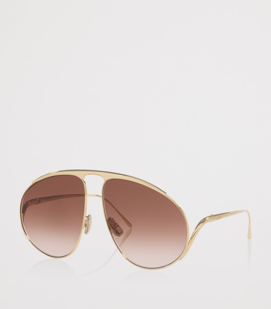LOEWE Hillock pilot aviator sunglasses metal frame, UK version