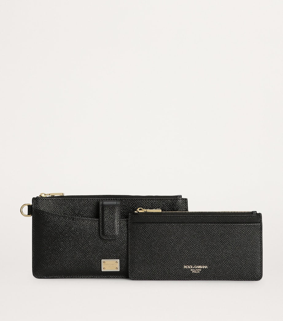 Dolce&Gabbana grained leather card holder logo plaque, UK version
